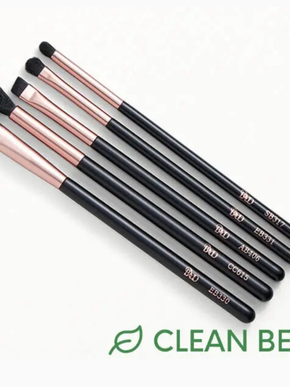 BYOD Rose Gold & Black Eye Brush Set -Clean Beauty